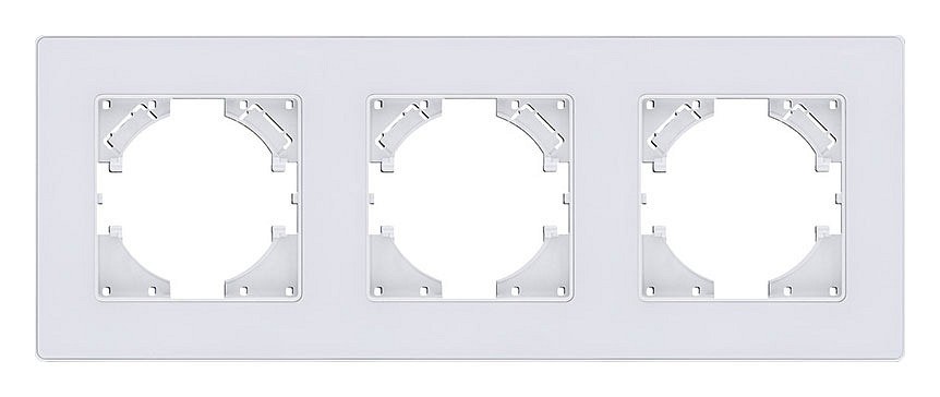 Рамка на 3 поста Kollinger Eleganz Acryl EA3WH
