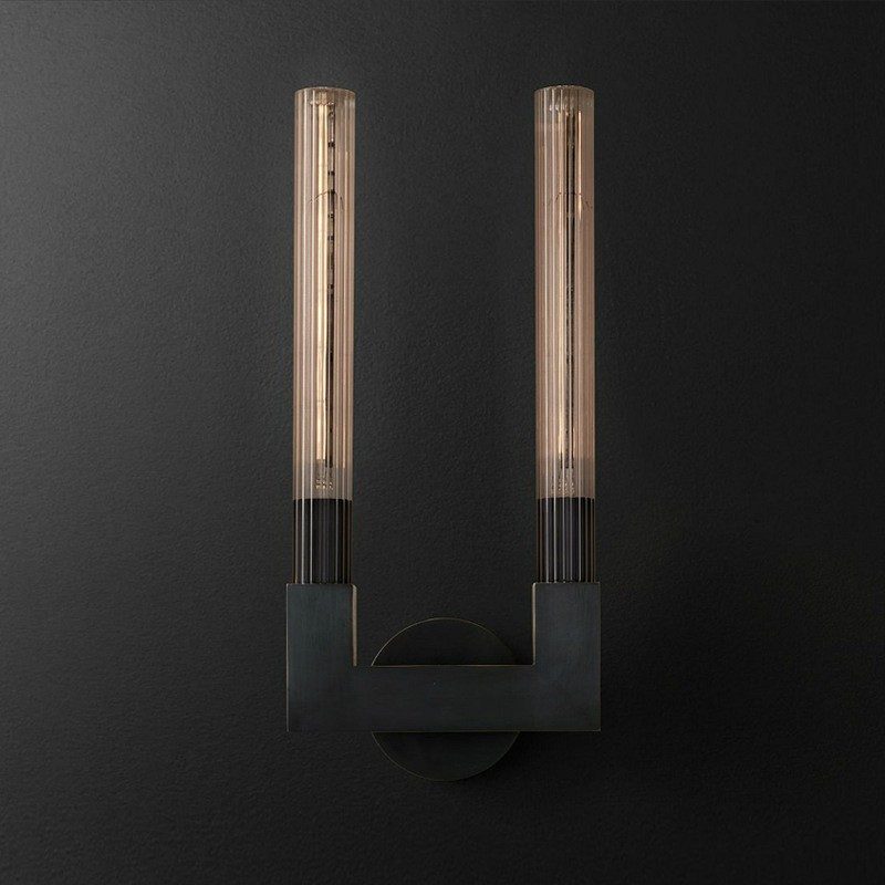 Бра RH CANNELLE wall lamp DOUBLE Sconces Black арт