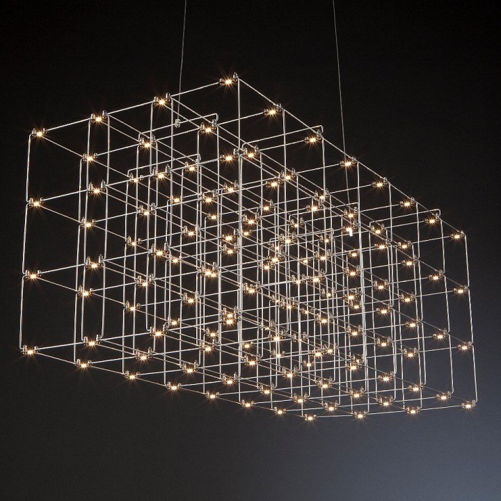 Подвесная люстра Quasar Cosmos Square LED pendant light 120/120/120