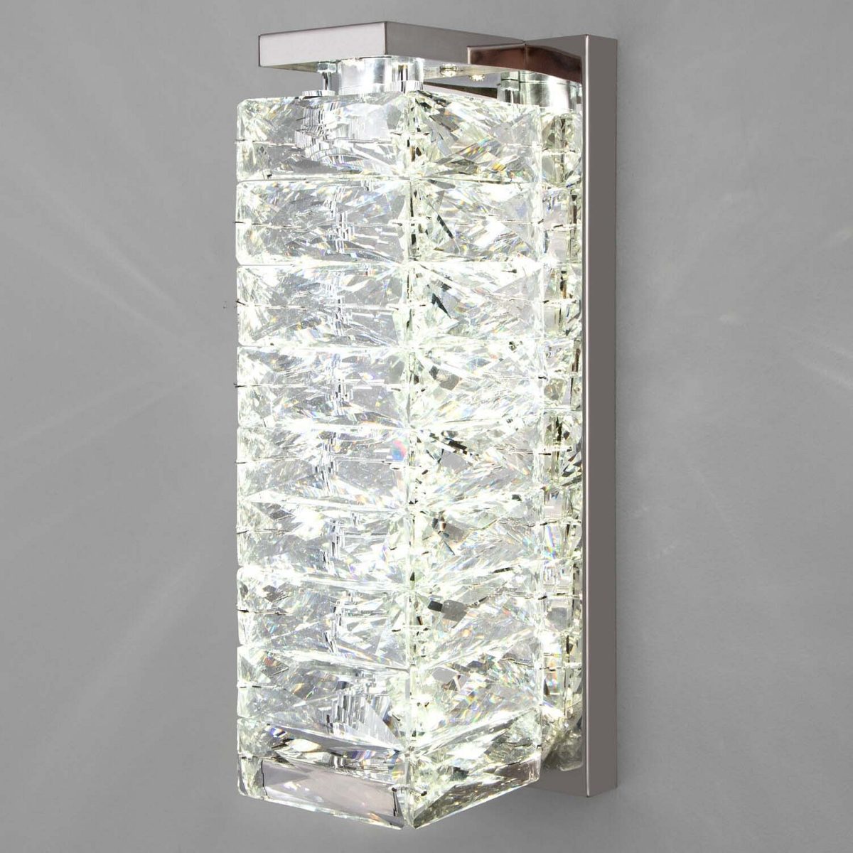 Накладной светильник Eurosvet Blitz 40259 LED хром/ прозрачный хрусталь Strotskis