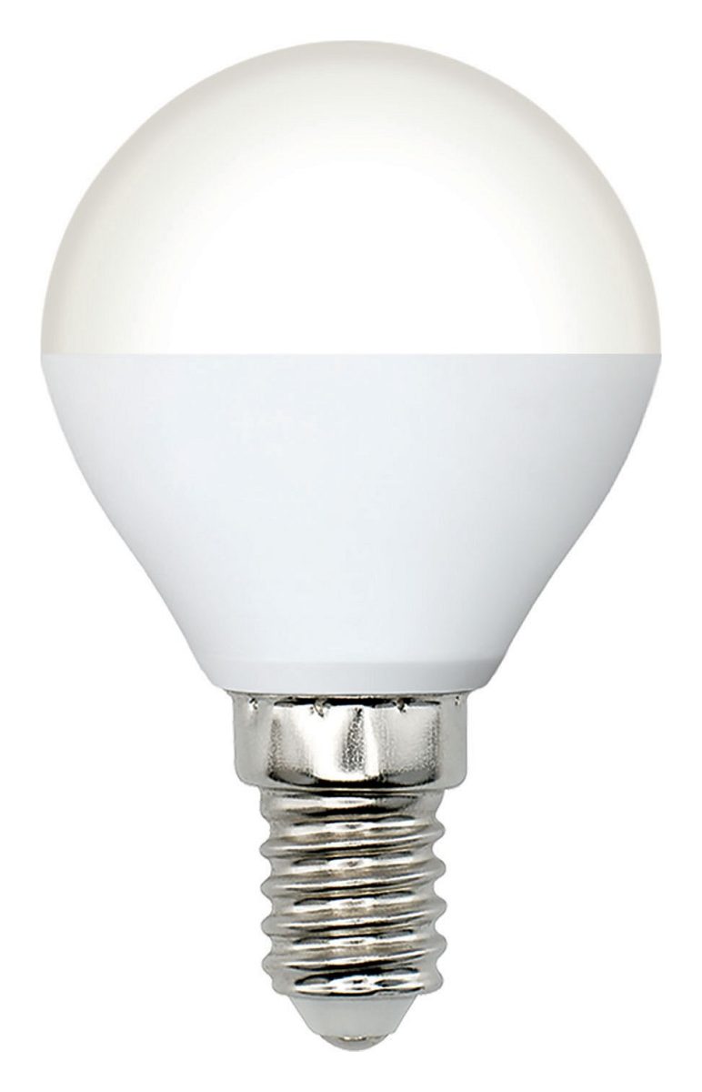 LED-G45-7W/4000K/E14/FR/SLS Лампа светодиодная. Форма шар, матовая. Белый свет (4000K). ТМ Volpe