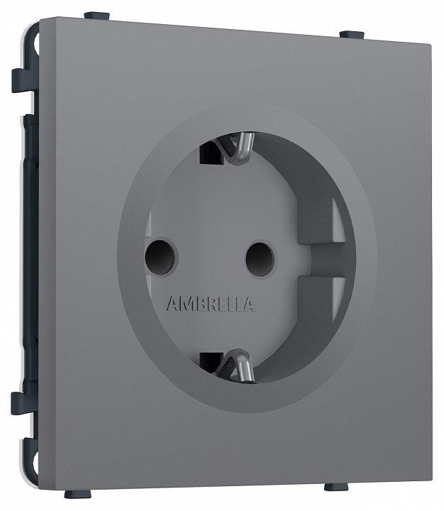Розетка с заземлением и со шторкой, без рамки Ambrella Volt MS MS867010