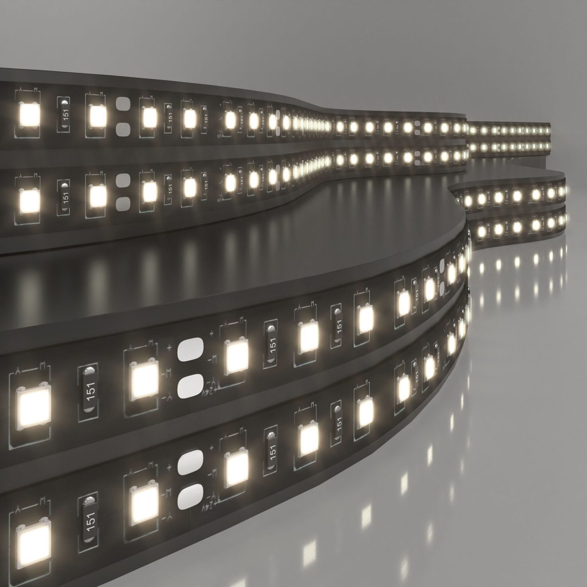 Лента светодиодная 120Led 9,6W IP20 4200K дневной белый (2835 24V 120Led 9,6W IP20 Black) 2835 24V 120Led 9,6W IP20 Black