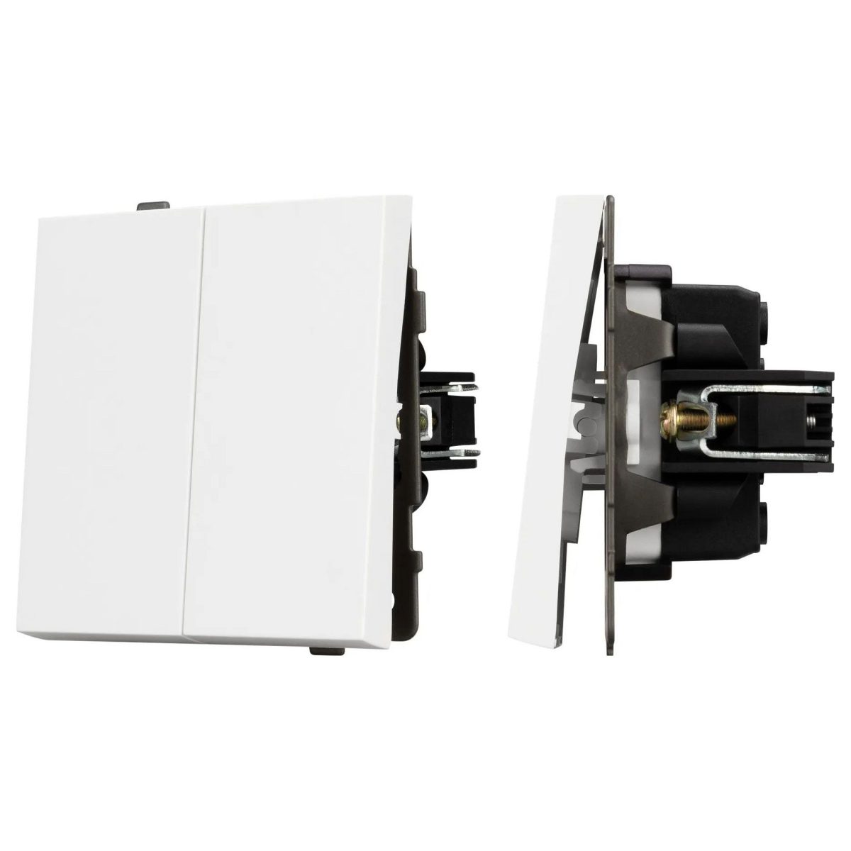 Выключатель проходной двухклавишный без рамки Arlight SWT 054066
