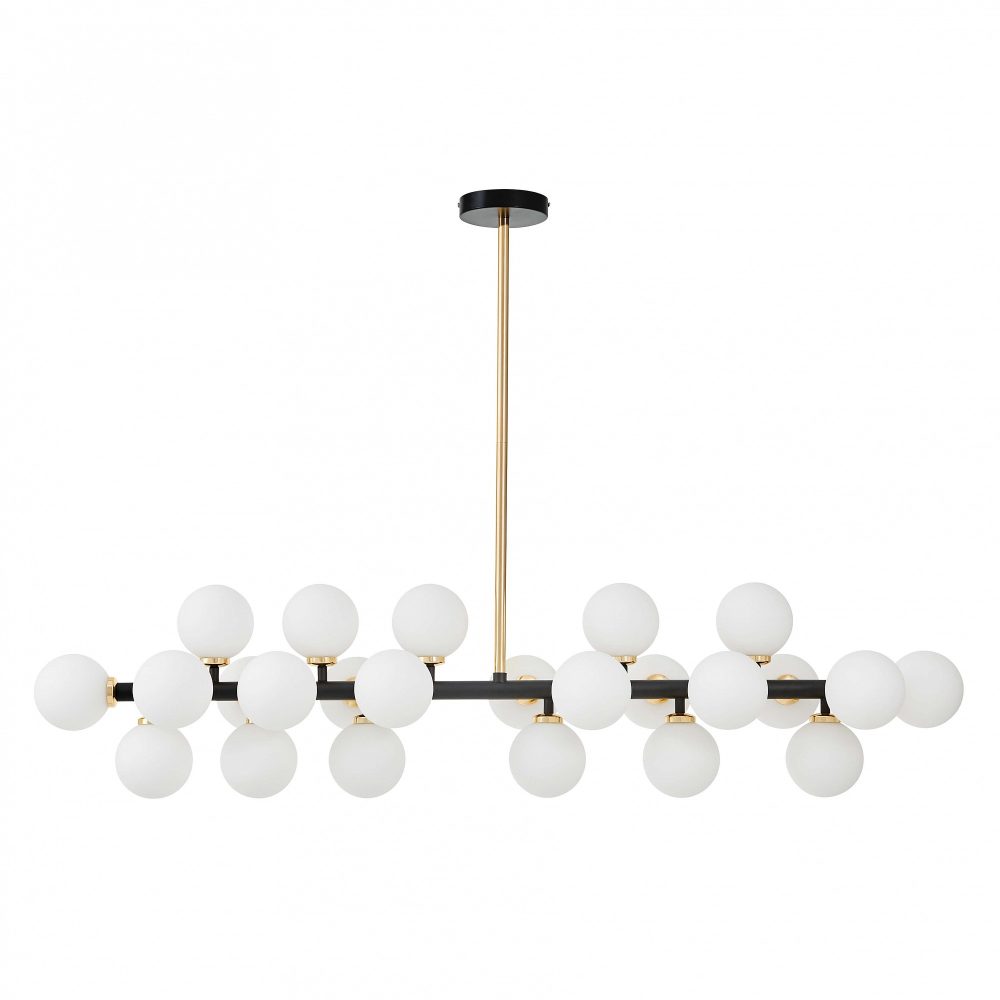 Люстра на штанге LUMINA DECO MARSIADA LDP 6033-24 BK+GD