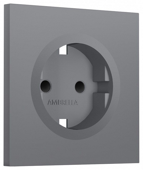 Накладка для розетки с заземлением и со шторками Ambrella Volt SIGMA SP8670