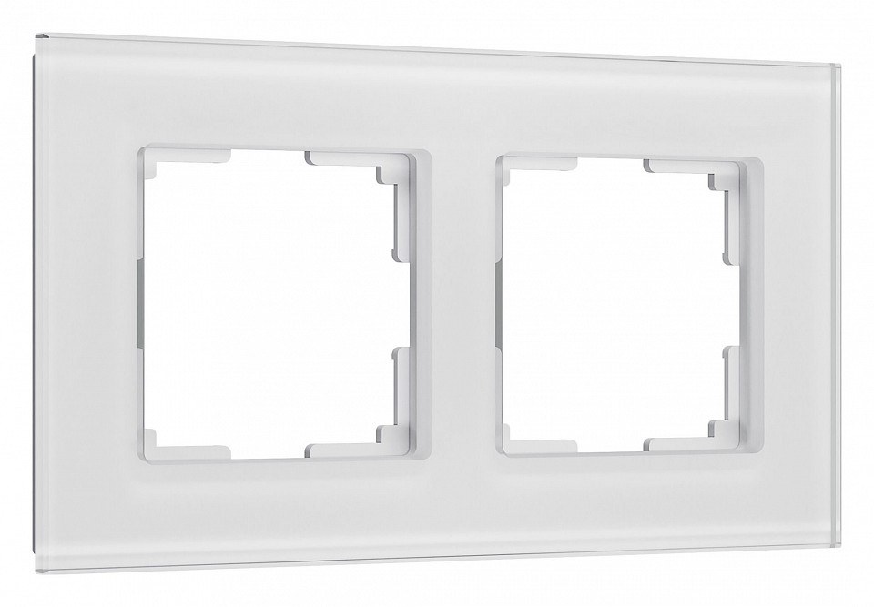 Рамка на 2 поста Werkel Senso (белый, стекло soft-touch) W0023101