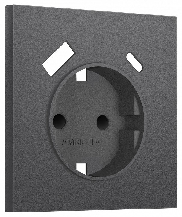 Накладка для розетки с заземлением и со шторками и 2хUSB type A и C Ambrella Volt SIGMA SP6600