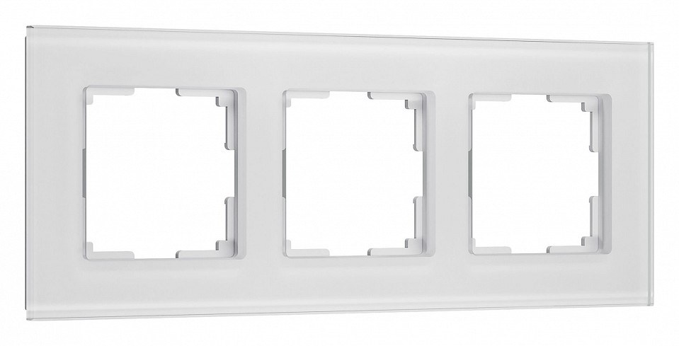 Рамка на 3 поста Werkel Senso (белый, стекло soft-touch) W0033101