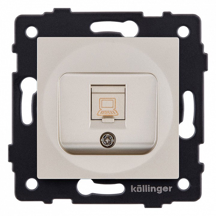 Розетка Ethernet RJ45 Cat.5, золотой Kollinger для Aspekt, Eleganz, Reflex