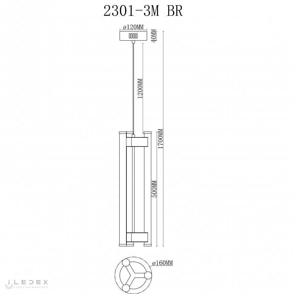 Подвесной светильник iLedex Rocks 2301-3M BR