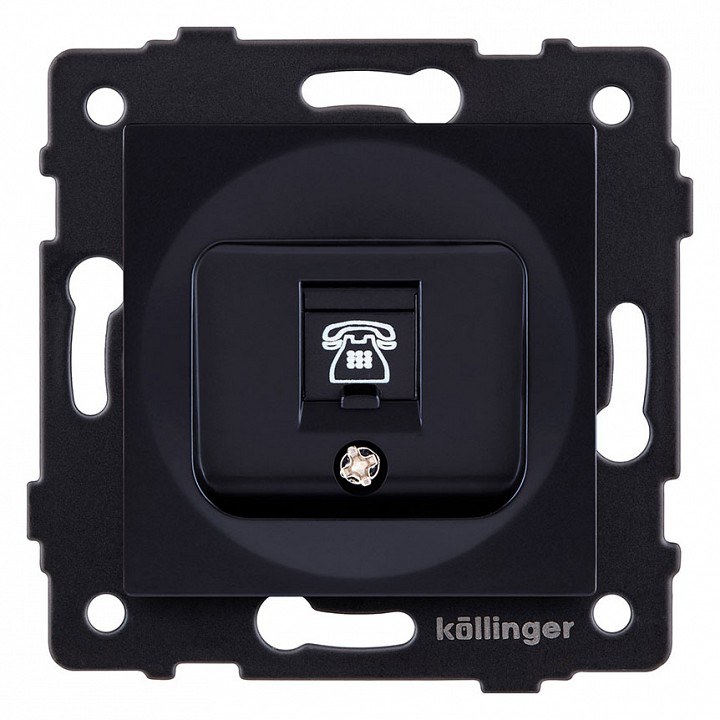 Розетка телефонная RJ11, черный Kollinger для Aspekt, Eleganz, Reflex