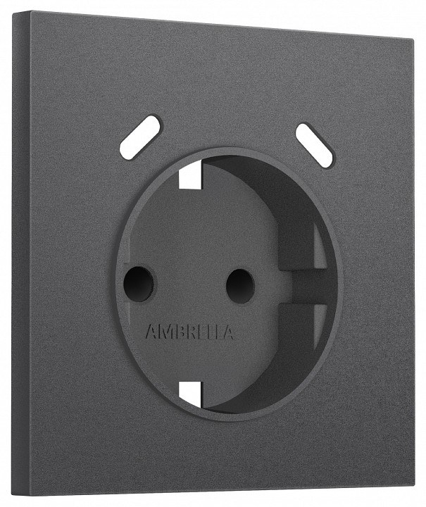 Накладка для розетки с заземлением и со шторками и 2хUSB type C Ambrella Volt SIGMA SP6605