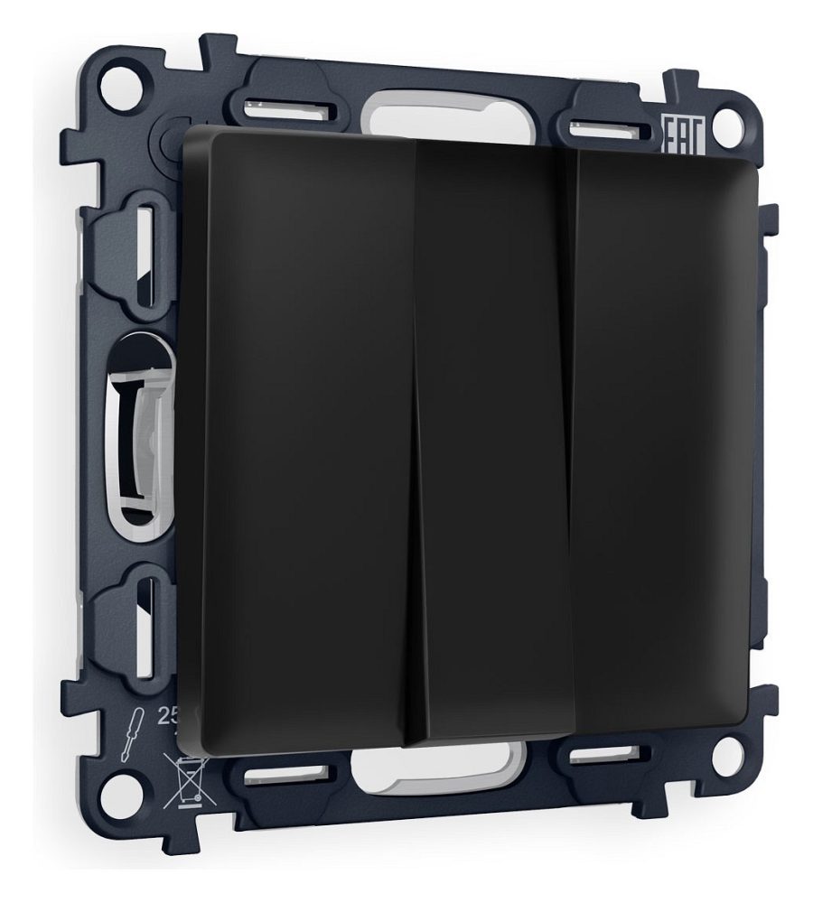 Выключатель трехклавишный без рамки Ambrella Volt ALFA MA805010