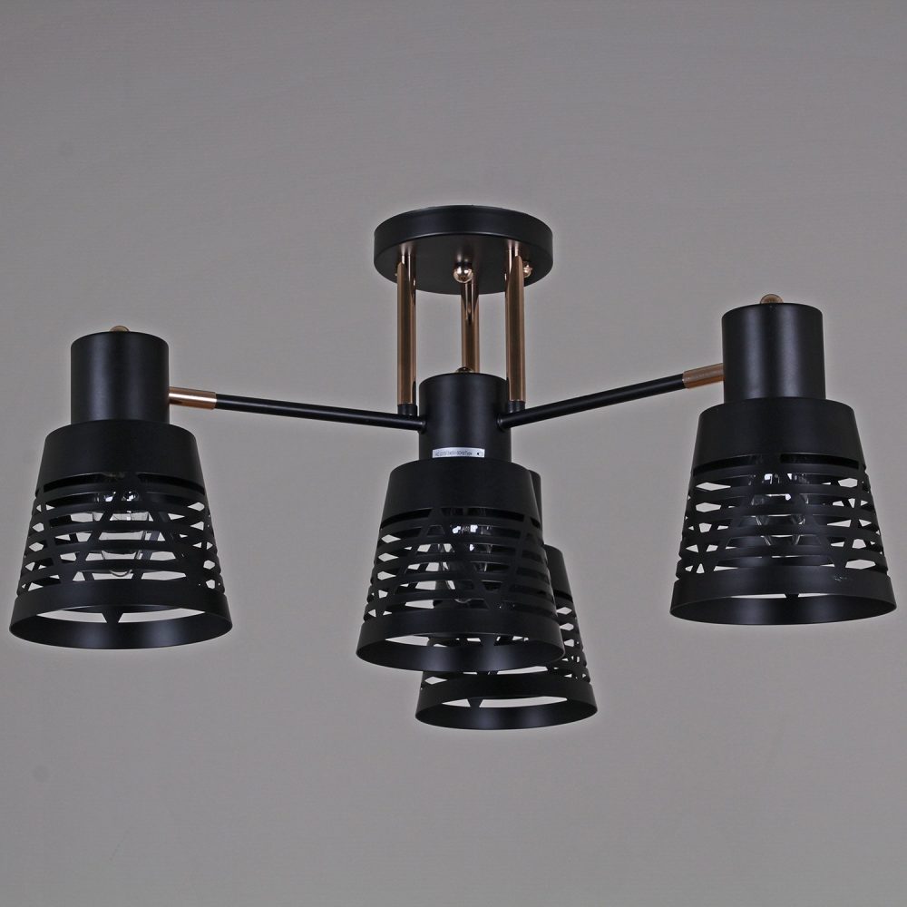 Потолочная люстра Reluce 6074 06074-3.3-04 BK+FG