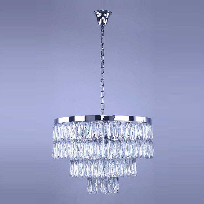 NEWPORT 10120 10125+5/C , Люстра, Chrome Clear crystal D60*H44 cm E14 10*60W