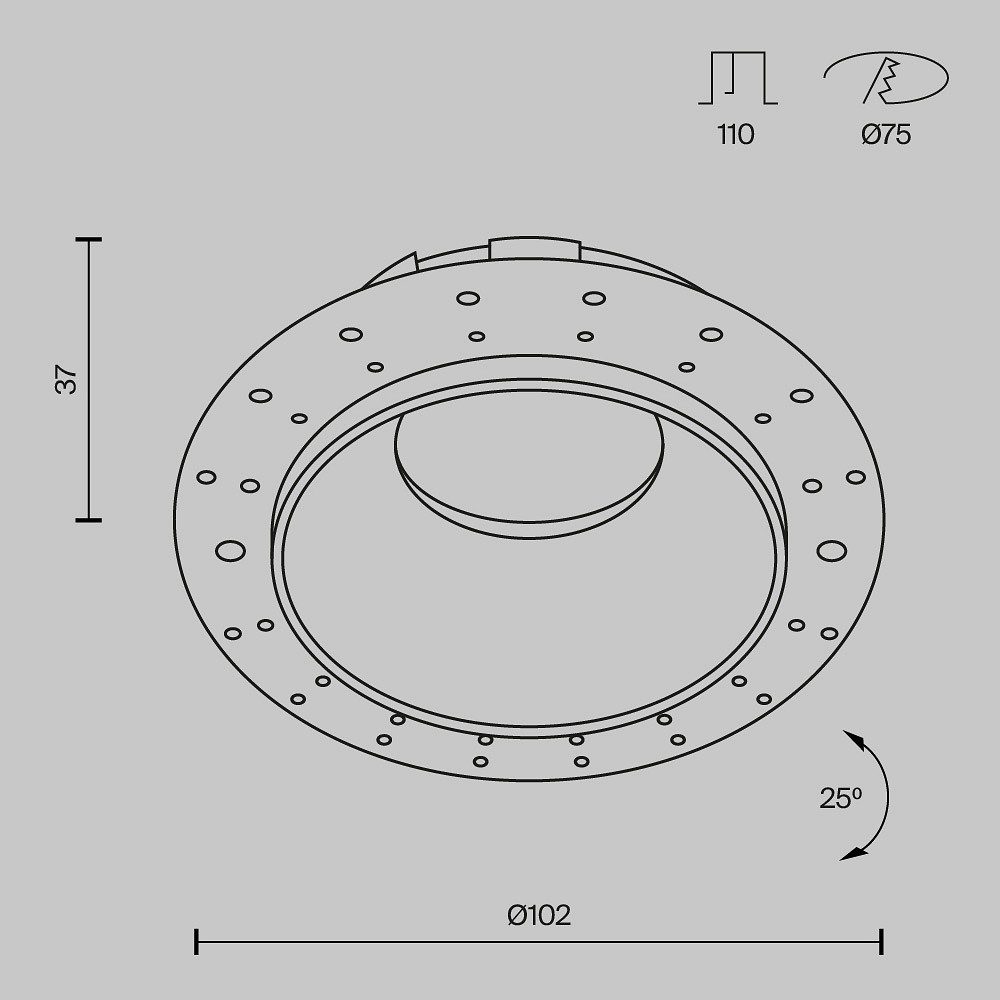 Встраиваемый светильник Maytoni Technical Пай DL051-U-2WB