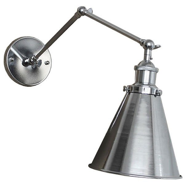 БРА 20TH C LIBRARY SINGLE SCONCE SILVER II арт