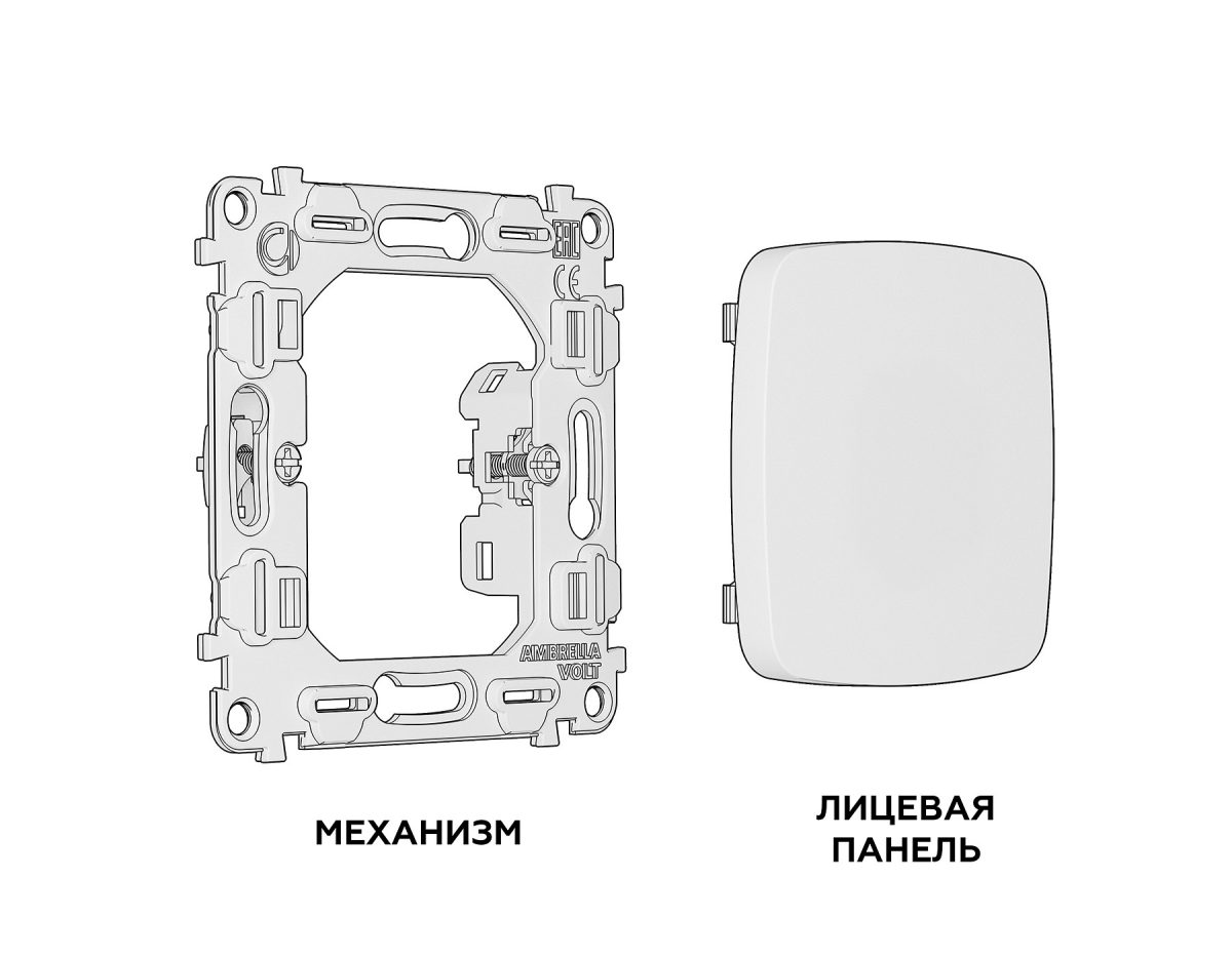 Заглушка для поста, без рамки Ambrella Volt OMEGA MO416010