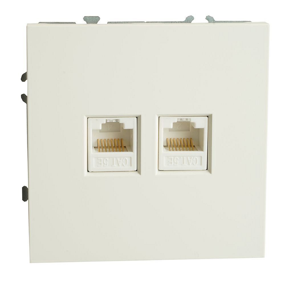 Розетка двойная Ethernet RJ-45 без рамки Stekker Эмили 49874