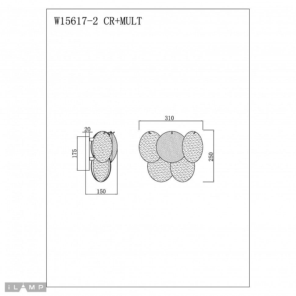 Бра iLamp Rivoli W15617-2 CR+MULT