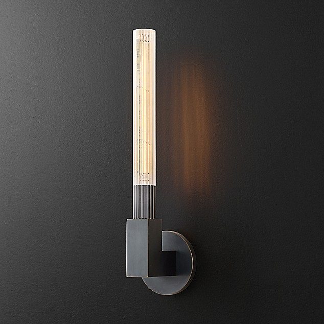 Бра RH CANNELLE wall lamp SINGLE Sconces Black арт