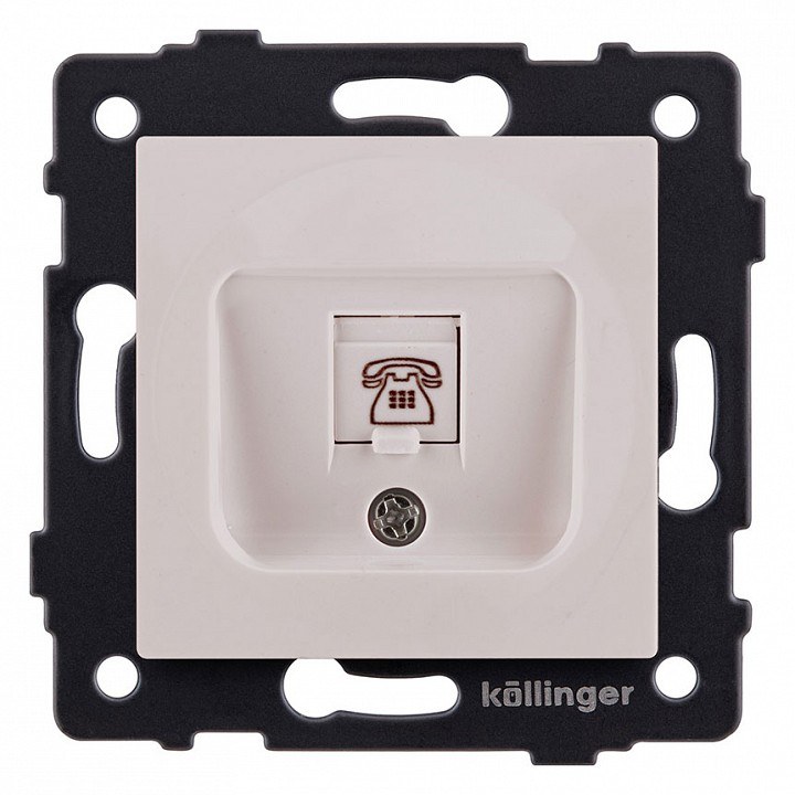 Розетка телефонная RJ11, кашемир матовый Kollinger для Aspekt, Eleganz, Reflex