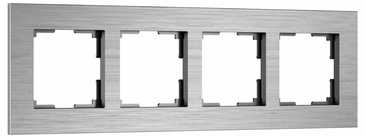 Рамка на 4 поста Werkel AluMax алюминий W0043506