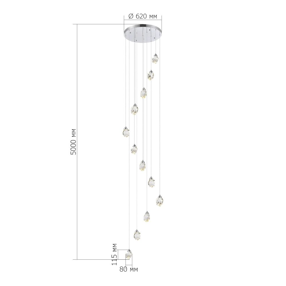 Подвесная люстра ST-Luce Cascato SL6114.103.12