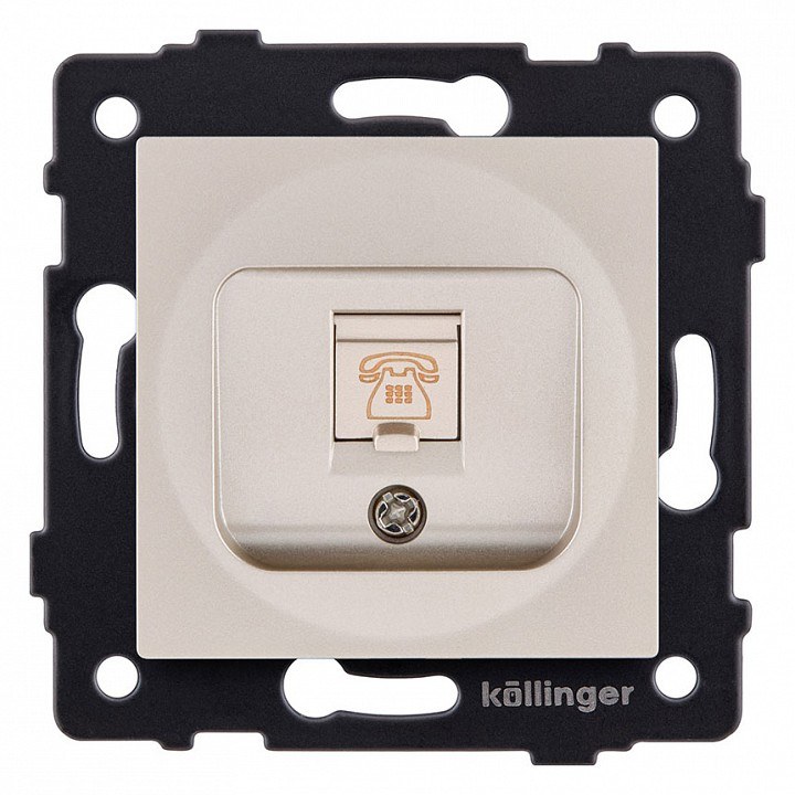Розетка телефонная RJ11, золотой Kollinger для Aspekt, Eleganz, Reflex