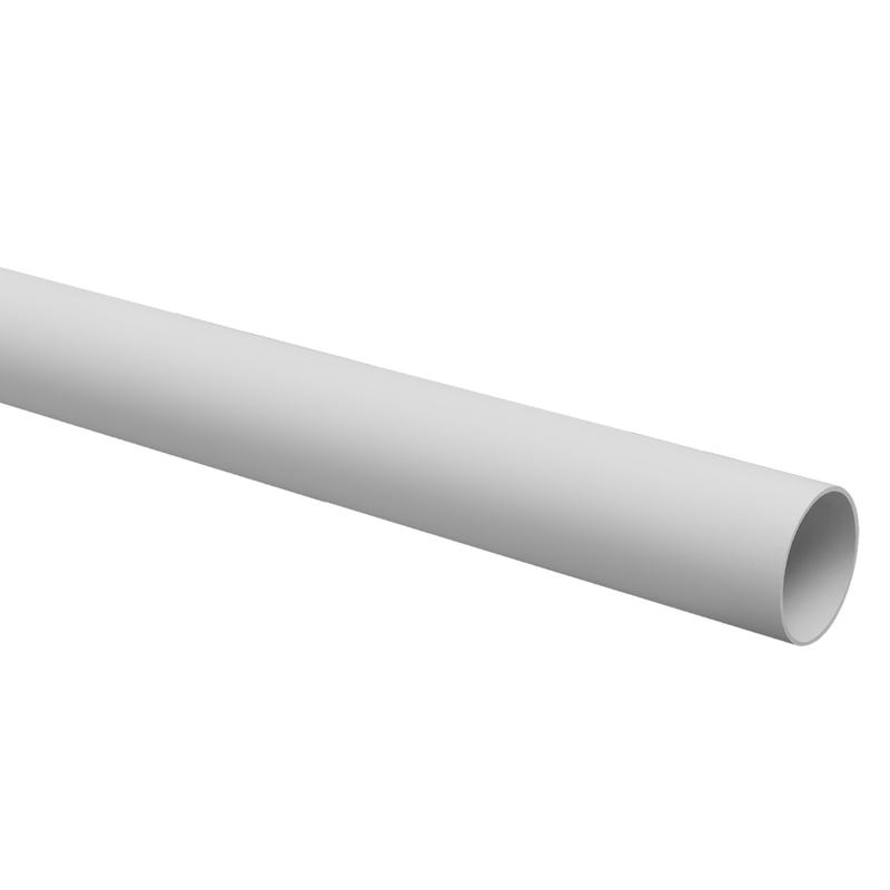 Труба гладкая ПВХ жесткая легкая d40мм сер. (дл.3м) TOKOV ELECTRIC TKE-THG-PVC-40-3-C06