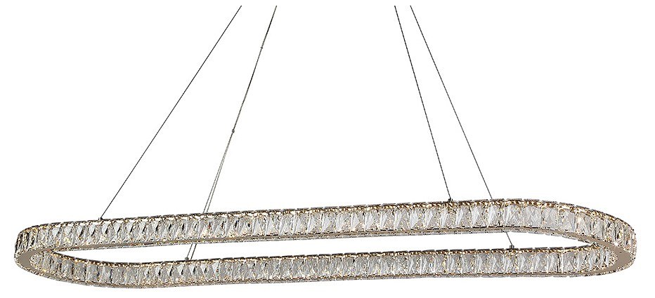 NEWPORT 8580 , Люстра, Gold Сlear crystal L140*W40*H5,5/250 cm LED 80W 3100-400