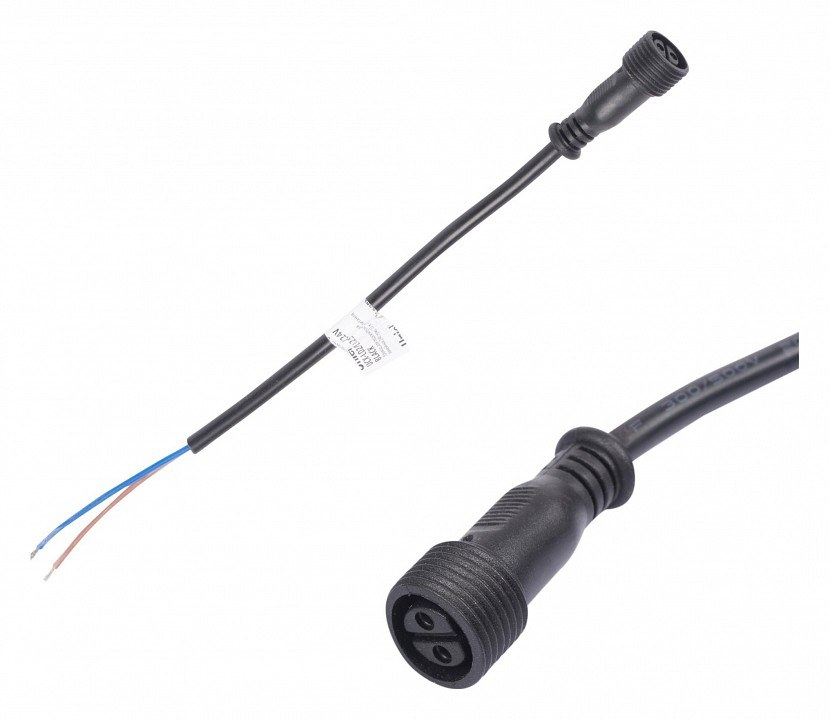 UCX-LD2/L52-0.25M DC24V BLACK Провод 25 см для подключения прожекторов линейных 24V серии L52, L53 к блоку питания. Разъем мама. TM Uni