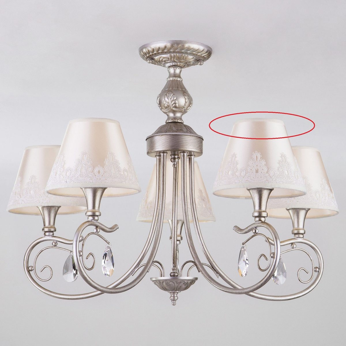 Люстра на штанге Eurosvet Incanto 60069/5 серебро