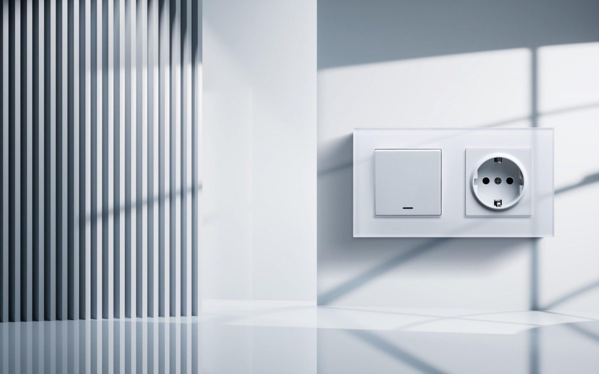 Выключатель 1-клавишный 10А/250В с LED подсветкой, белый Kollinger для Aspekt, Eleganz, Reflex