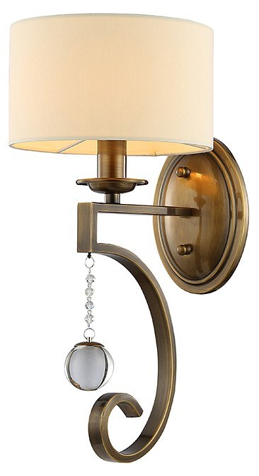 NEWPORT 31300 , Бра, Black brass Clear glass Shade beige L20.5*H44*Sp27 cm E14 1*40W