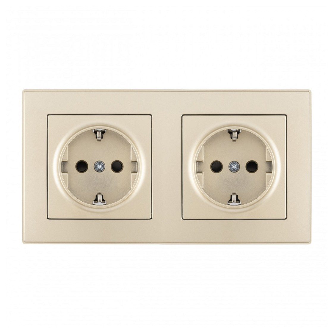 Розетка с заземлением и со шторкой Arte Milano SET06-2 SET06-2-40-1x2 shampan