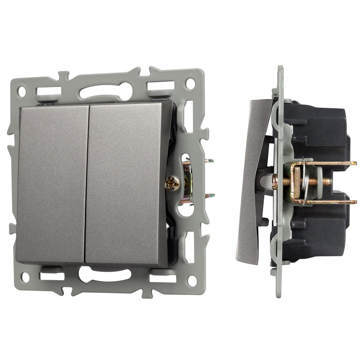 Выключатель двухклавишный без рамки Arlight SWT 043726