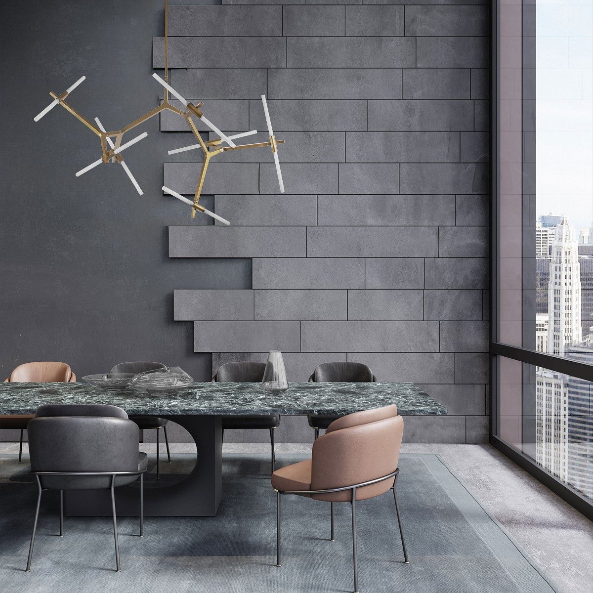 Люстра на штанге Loft it Agnes 10399/14 GD