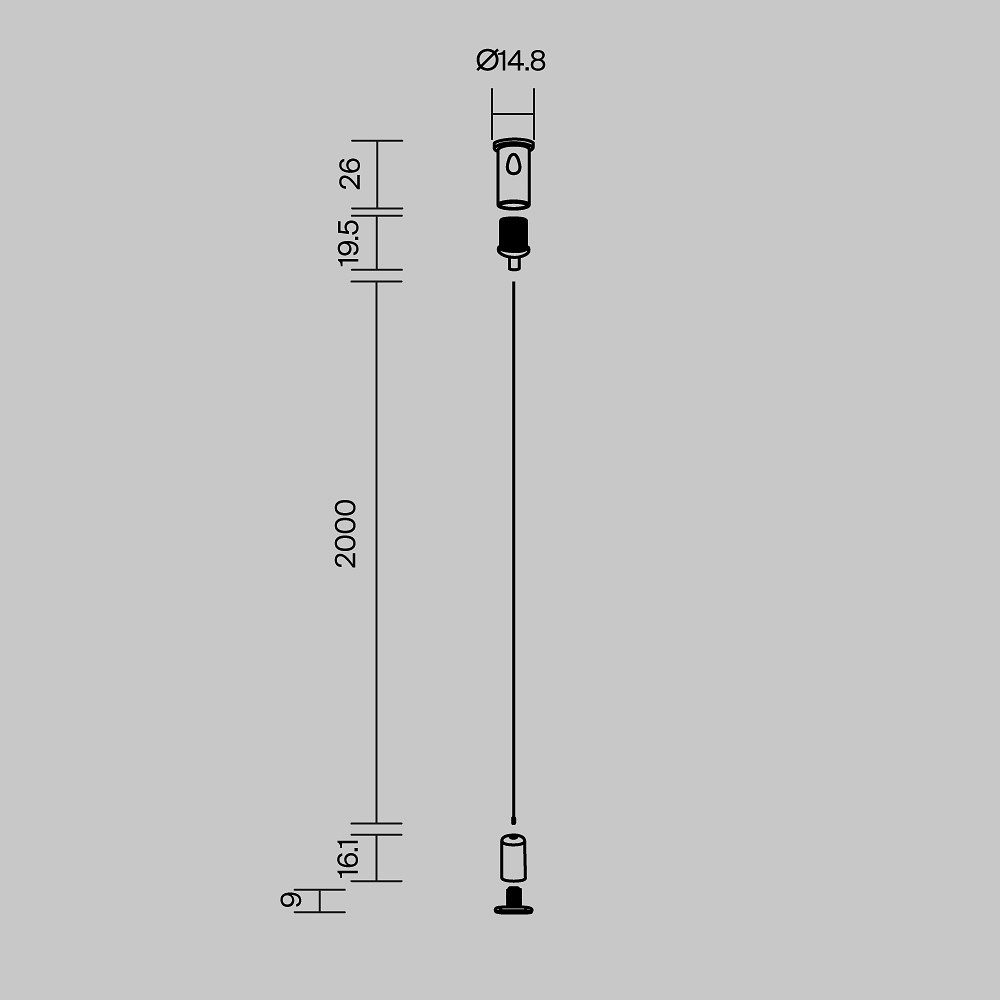 Подвес для профиля Maytoni Led Strip Накладной-подвесной профиль 642045