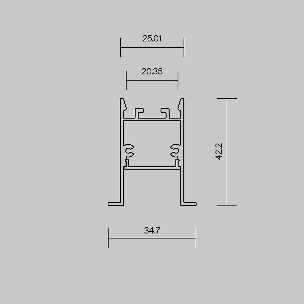 Короб встраиваемый Maytoni Led Strip Встраиваемый с накладным фланцем профиль 632015