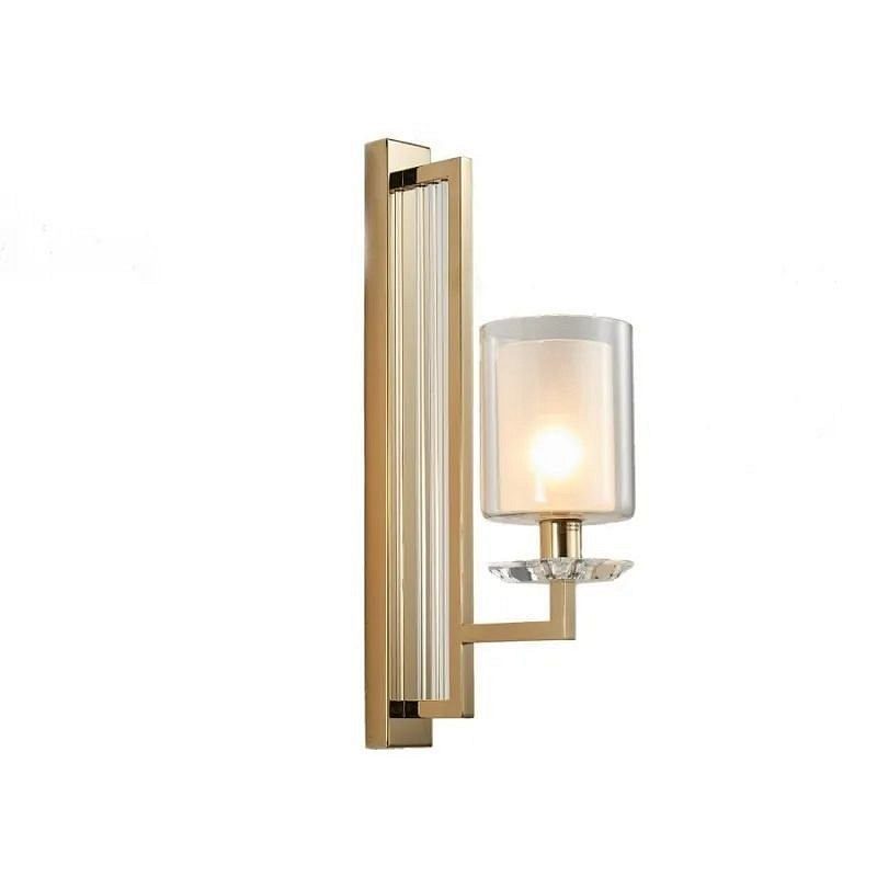 NEWPORT 4400 4401 L/A gold new , Бра, Long Gold Clear crystal Clear glass L15*H50*Sp27 cm E14 1*60W