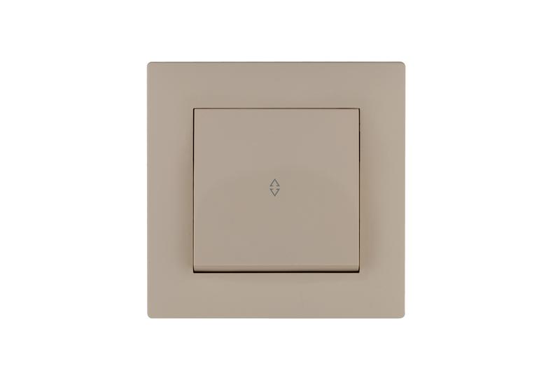 Выключатель проходной 1-клав. Karea RIZZ крем Makel 88010005