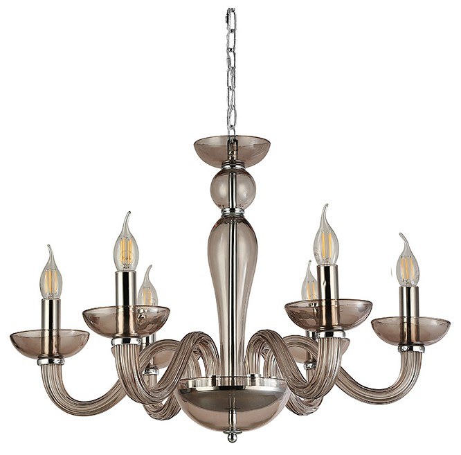 Подвесная люстра Newport ARLETTE 8646/С chrome coffee