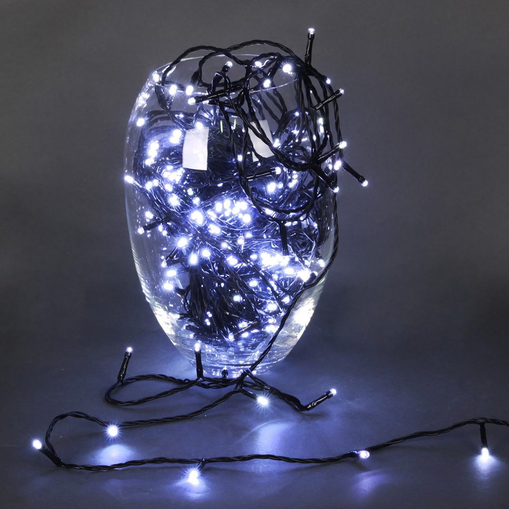 гирлянда светодиодная 30м, 300LED, 24V, черный провод
