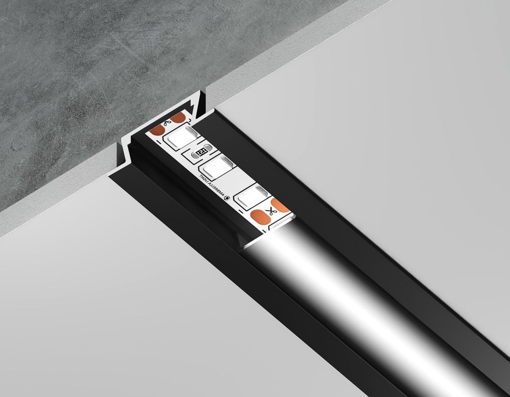 Профиль встраиваемый Ambrella Light GP GP1001BK/BK