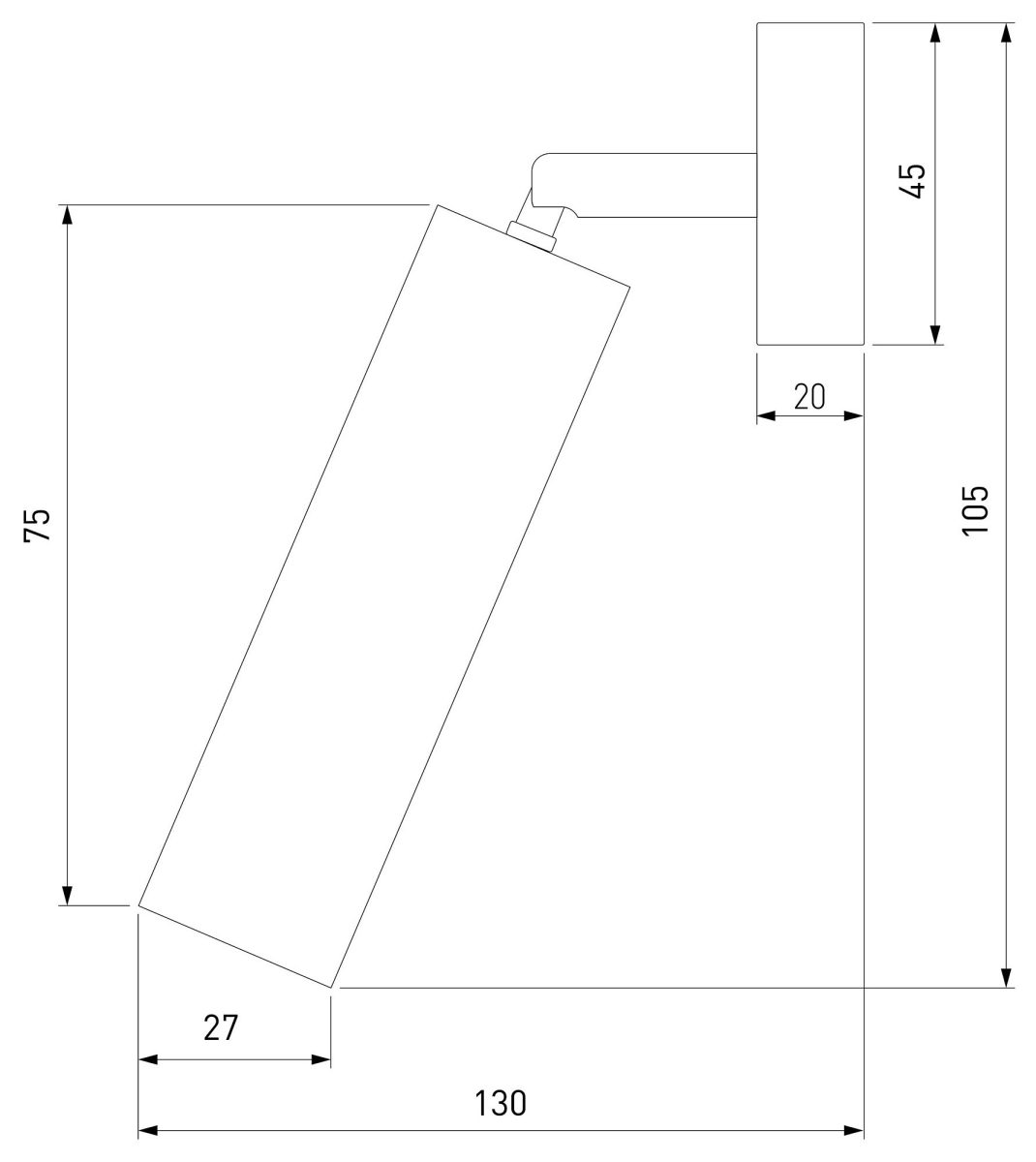 Спот Eurosvet Pin 20133/1 LED белый/черный