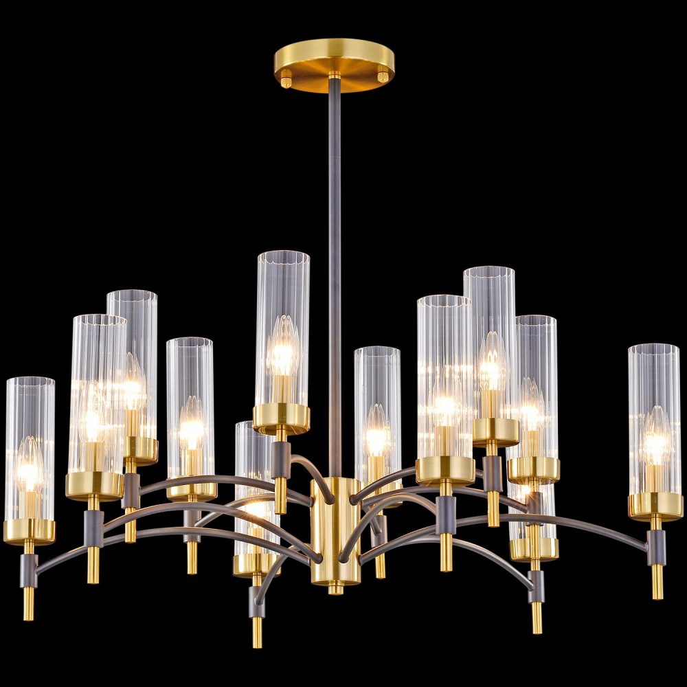 Люстра на штанге ILLUMICO BRASS TUBO IL5177-6+6PLS-29 BRASS TUBO