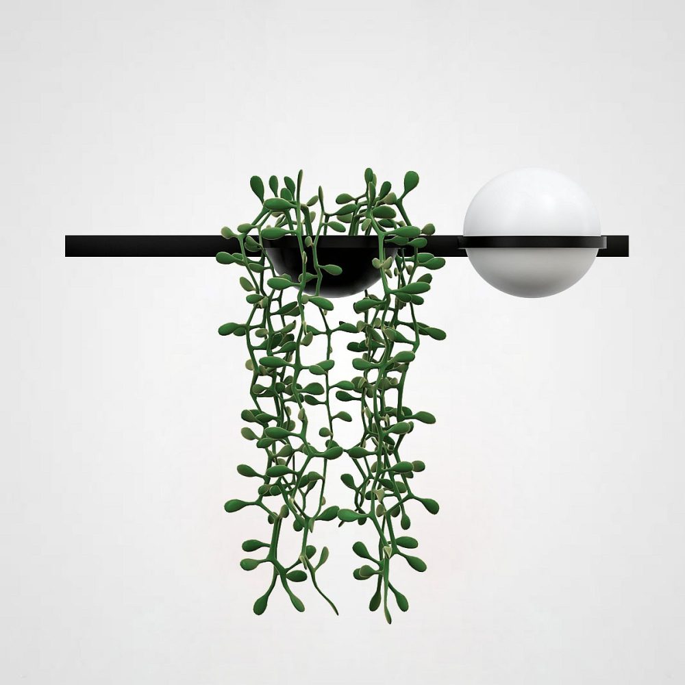Бра PALMA Wall lamp 1 шар + 1 вазон горизонтальная арт