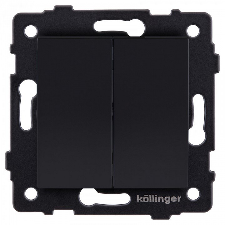 Выключатель перекрестный двухклавишный без рамки Kollinger Reflex REA-704BM